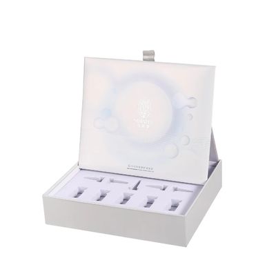 White  Cosmetic Gift Box For Lyophilized Powder Mask Skin Care Flap Paper  Box