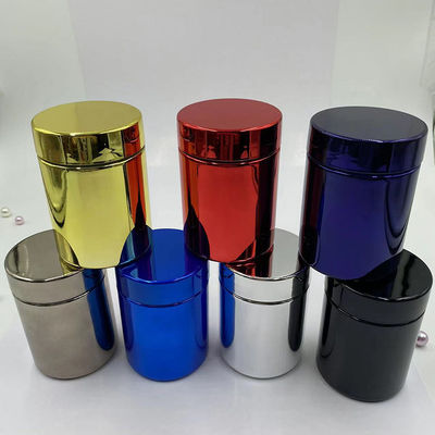 Label Design Service HDPE Bottle Metal Silver Round Plastic Fitness Sport Nutrition Polyethylene Bottles Package for Bcaa Powder