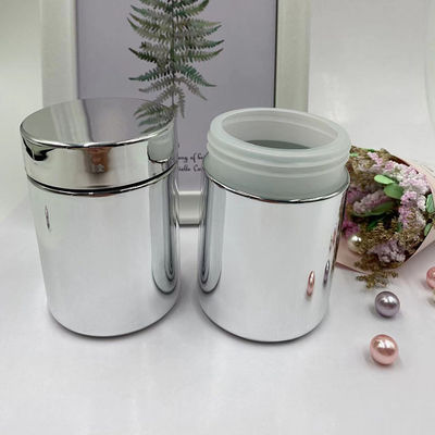 Label Design Service HDPE Bottle Metal Silver Round Plastic Fitness Sport Nutrition Polyethylene Bottles Package for Bcaa Powder