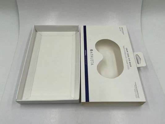Custom Logo UV Sliding Packaging Paper Drawer Eye Mask Gift Box With Handle Luxury