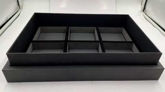 Custom LOGO Matte Black Cardboard  Lip And Base  Style  Empty Gift Box Packaging OEM With EVA Insert