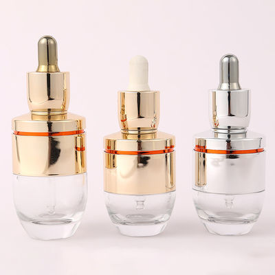 Printing Empty Glass CBD Serume Oil Dropper Bottle With Silver Or Gold Top