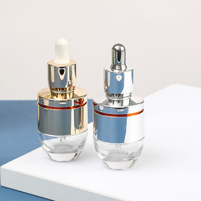 Printing Empty Glass CBD Serume Oil Dropper Bottle With Silver Or Gold Top
