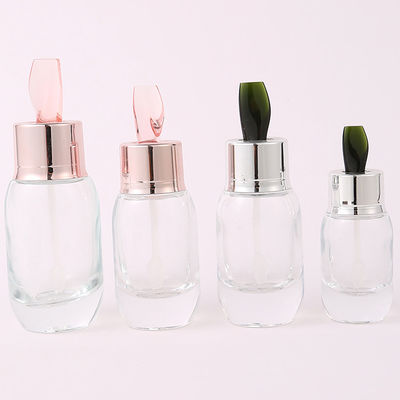 Rose Golden Essential Oil Container Thick Bottom Glass Dropper Bottles