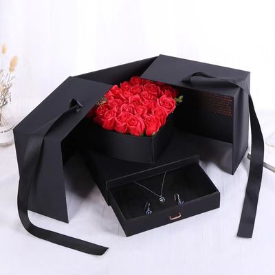 Small Business Flower Rigid Innovative Biodegradable Packaging Double Open Door