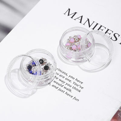 Acrylic 5g 10g 15g 20g 30g Clear Loose Powder Jar Container with Black Lid Customized Colors Eco Friendly Industrial Cosmetic