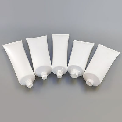Customized Cosmetics Packaging White Matte Empty Plastic Soft Squeeze Tubes for Lotion and Cream 100% Sugarcane Material