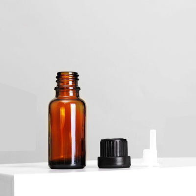 Senior PAK OEM/ODM Acceptable Amber Glass Essential Oil Bottle with Plastic Lid Inner Plug 5ml 10ml 20ml 30ml 50ml 100ml