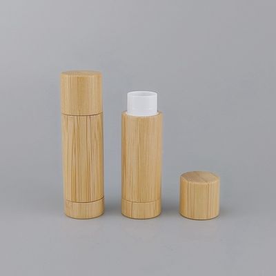 3g 5g Lip Balm Container Round Bamboo Lipbalm Packaging Tubes for Sustainable and Environmentally Friendly Beauty